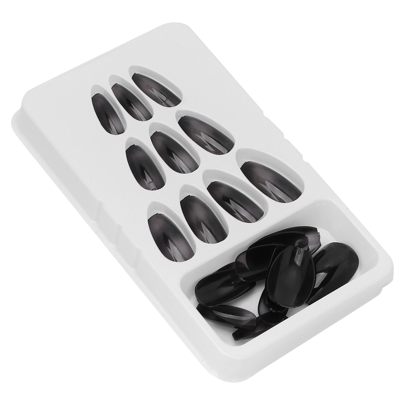 

24pcs False Nail Art Tips Set Exquisite Detachable Full Cover Press On Fake Nails