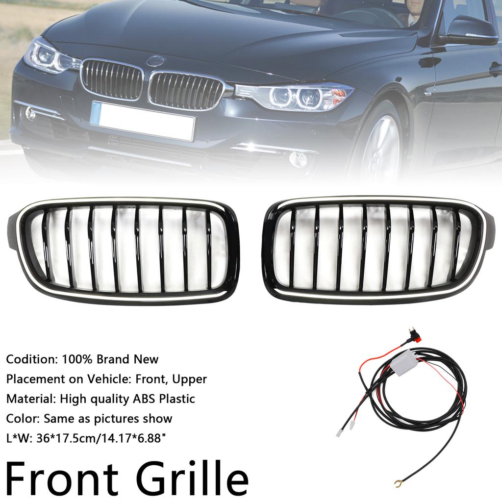 Glänzende Schwarze Frontniere Grill Passend für BMW 3er F30 F31 F35 2012-2019