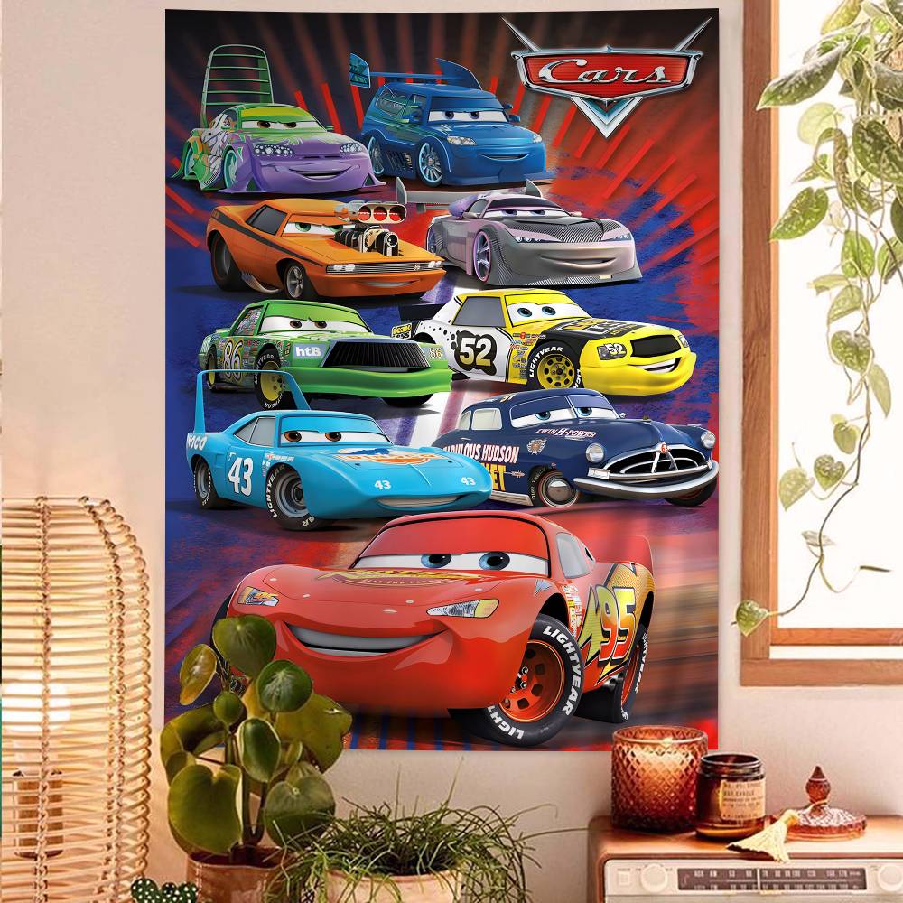 

Cartoon Cars Movie Colorful Tapestry Wall Hanging Bohemian Wall Tapestries Mandala Wall Art Decor 74x94cm(29x37in)