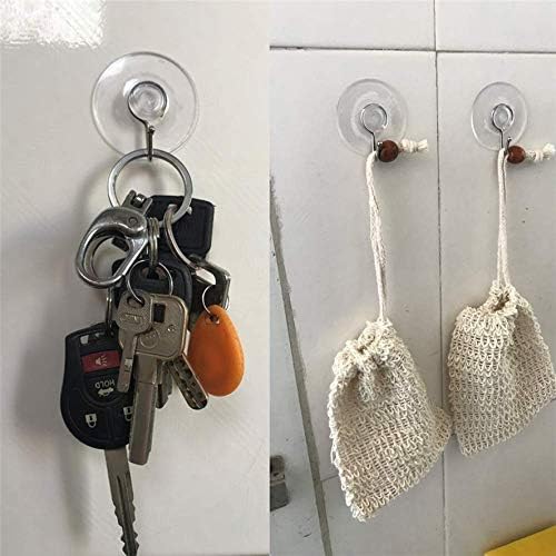 24Pcs Suction Cup Hooks Removable Small Strong Suction Cup Holder with metal Hook For Kitchen Shower Wall Window Glass Door