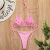 Halter Mini Bikini Kadın Mayo Kadın Mayo Iki parçalı Bikini seti Lüks Inci Yüzücü Mayo