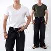 Onl Mens Muscle FiT Crew Neck ShorT Sleeve T shirT whiTe Onl 001