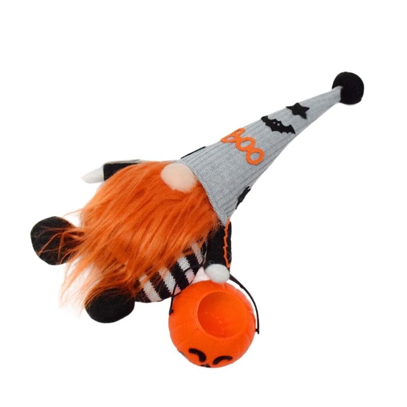 J0MC Unique Halloween Goblin Figurine from Premium Flannel Long Time Decoration For Bookshelves Entryway