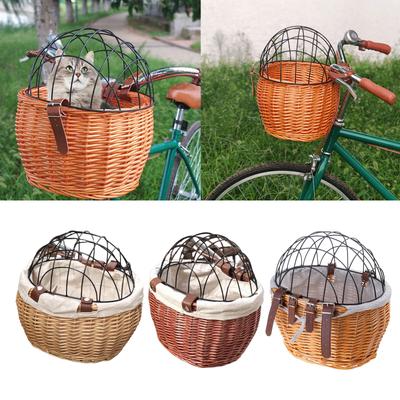 Fahrräder Rattan Aufbewahrungskorb Gewebter Aufbewahrungskorb Erwachsenenfahrrad Gewebter Aufbewahrungskorb mit Deckel Gewebter Fahrrad Haustierkorb