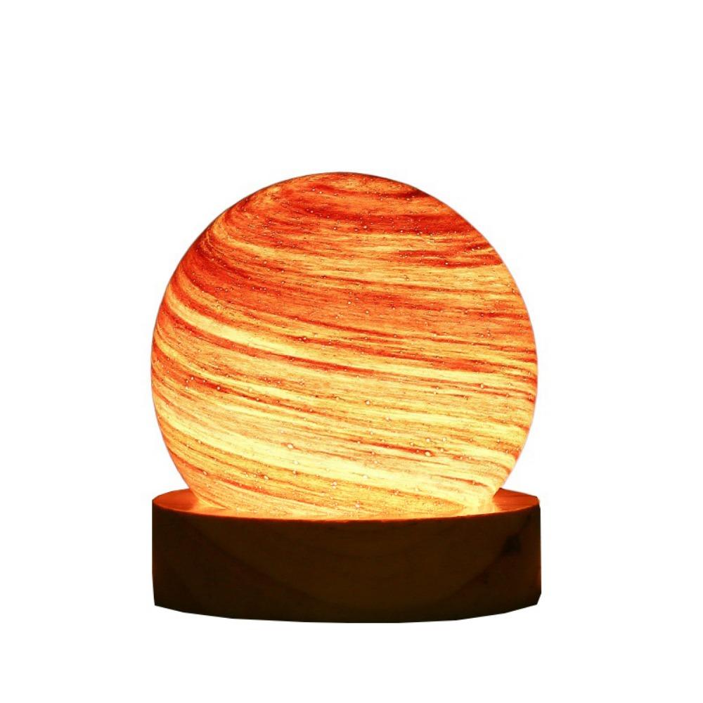 Luminous Glass Sphere 80MM LED Night Light USB Plug In Mini Planet Table Lamp Crystal Ball Girls