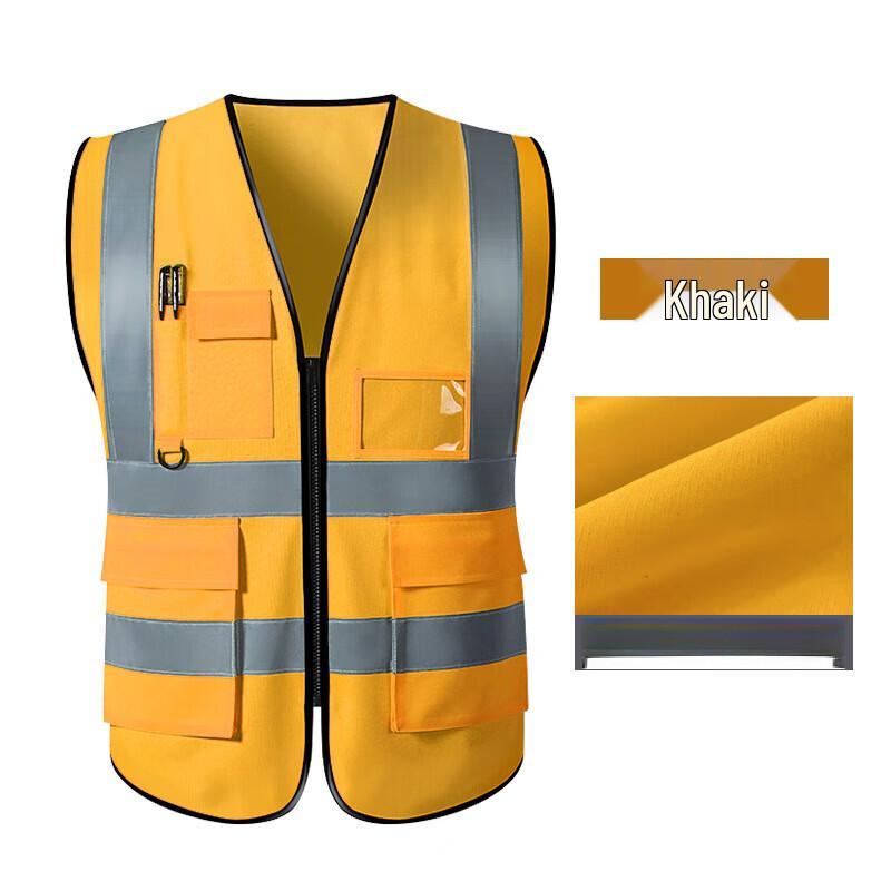OLOMM Multi-Pocket Reflective Safety Vest