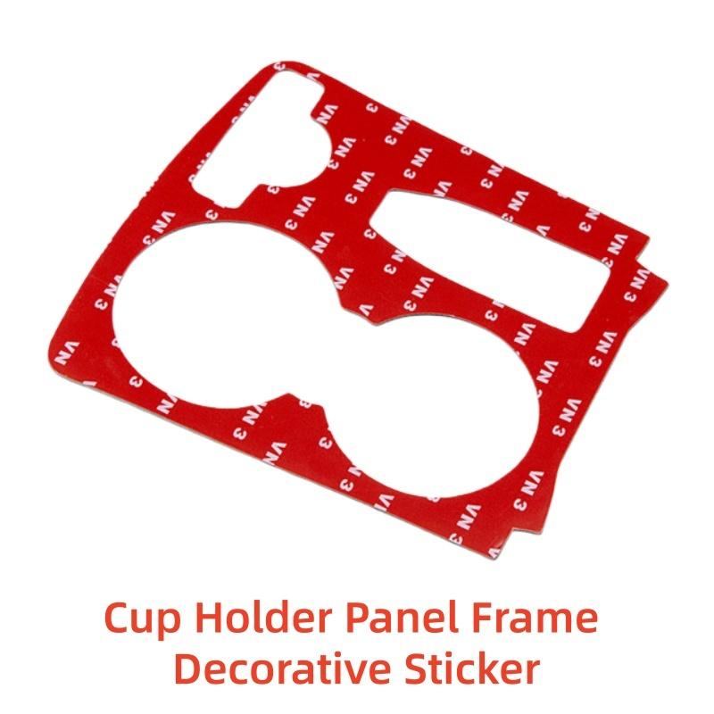 Cup Holder Panel Frame Decorative Sticker  For Benz GLK W204 2008 2009 2010 2011 2012 2013 2014 Car Decoration Stickers Upgrade