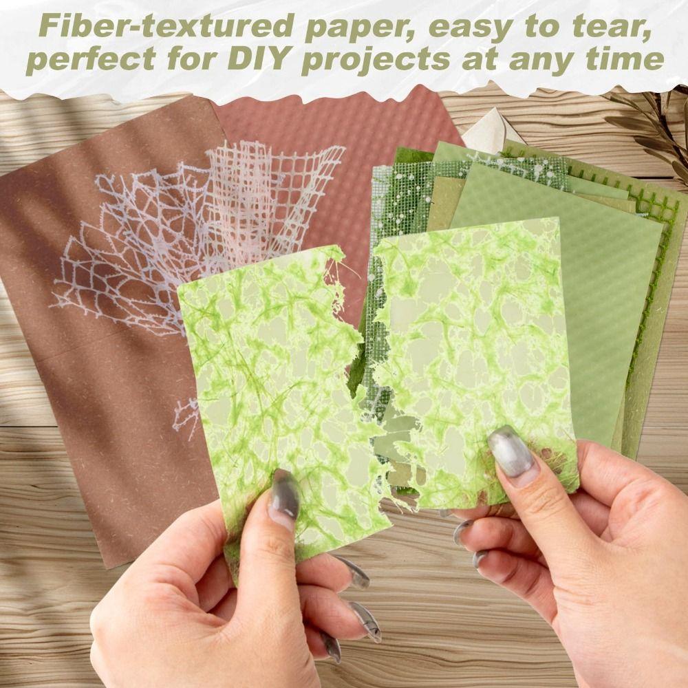 16Pcs Lace Edged Mulberry Special Paper Texture Sensation Textured Scrapbook Paper  Letters