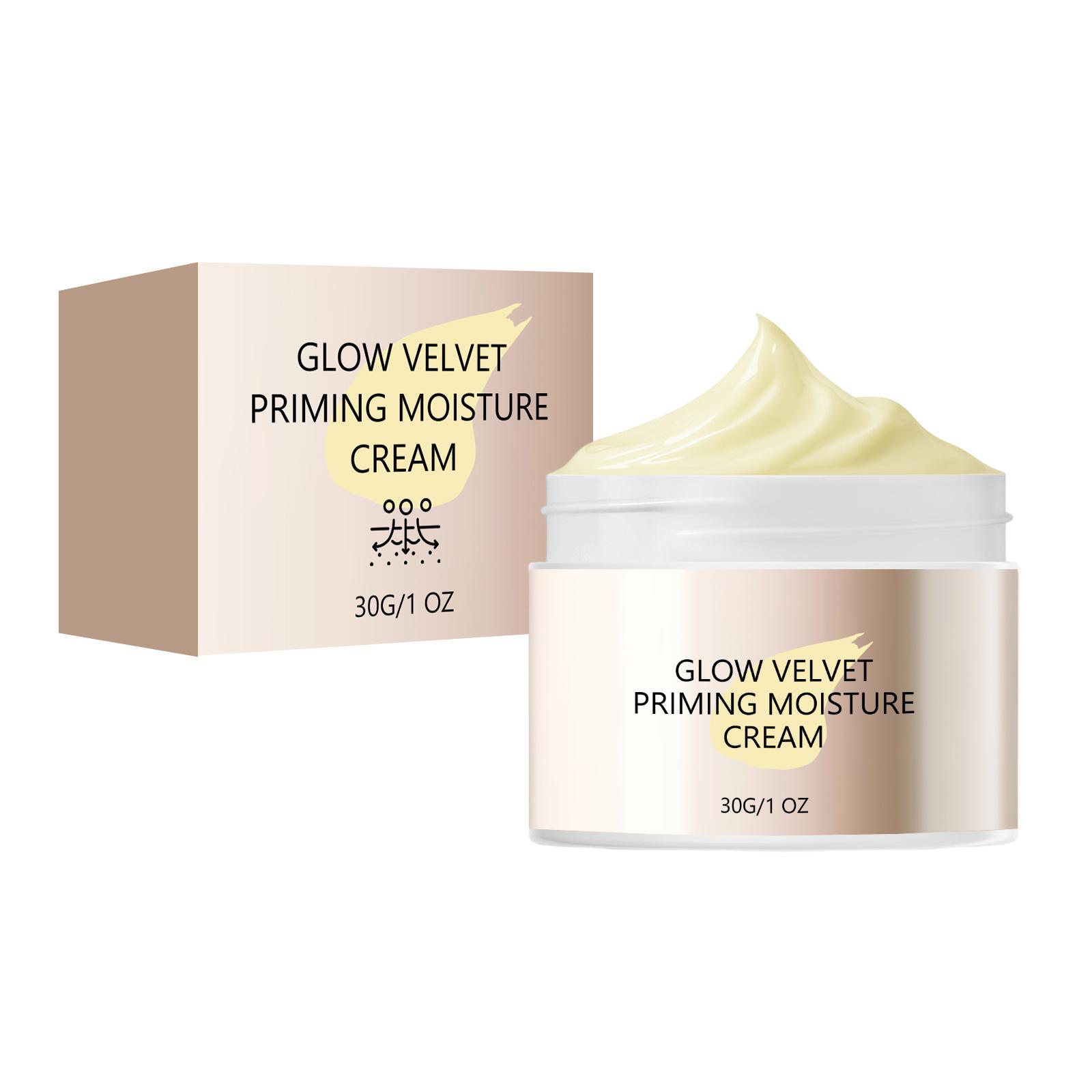 Glow Velvet Priming Cream Color Corrector Makeup Primer Flawless Smooth Skin Brightening Oil Control Moisturizing Primer Cream 30g Boxed