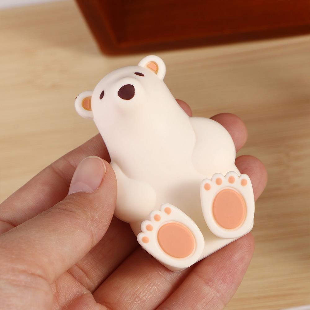 PVC Polar Bear Toothbrush Holder Suction Cup Toothbrush Rack Simplicity Bathroom