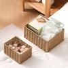 Rectangular Cosmetics Storage Box Large Capacity Snack Storage Box Woven Storage Basket  Bathroom