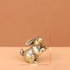 Brass Copper Handcrafted Set of Twelve Zodiac Animal Ornaments: Rat, Ox, Tiger, Rabbit, Dragon, Snake, Horse, Sheep, Monkey, Rooster, Dog, Pig.