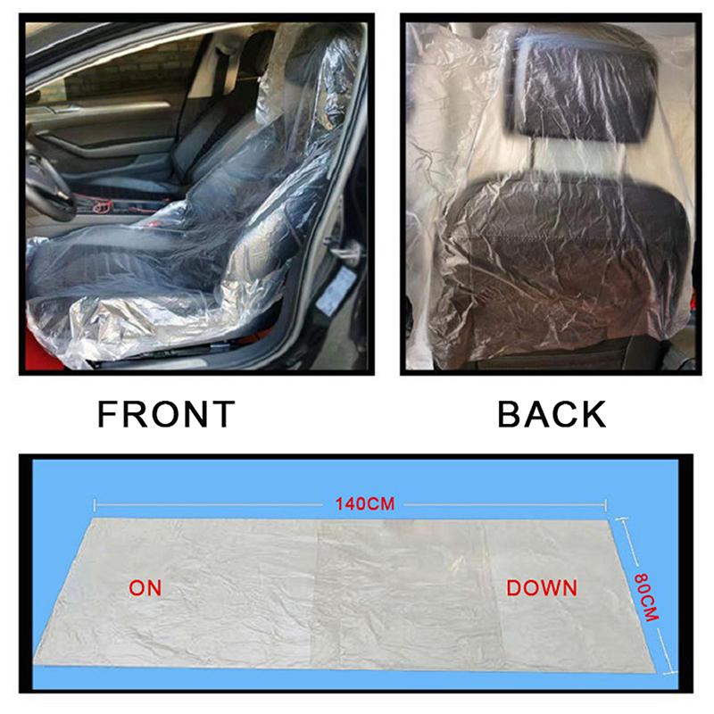 50/100Pcs Disposable Car Seat Covers Protective Anti-Fouling Waterproof Dustproof Protector Universal Auto Interior Supplies