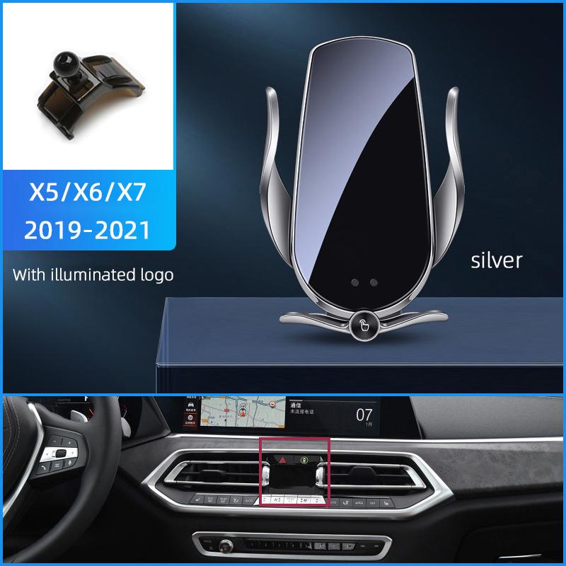 For Bmw X1 X2 X3 X4 X5 X6 X7 2 3 5 7 Series Wireless Charging Magnetic Car Phone Holder Base Charger Auto Accessories For iPhone