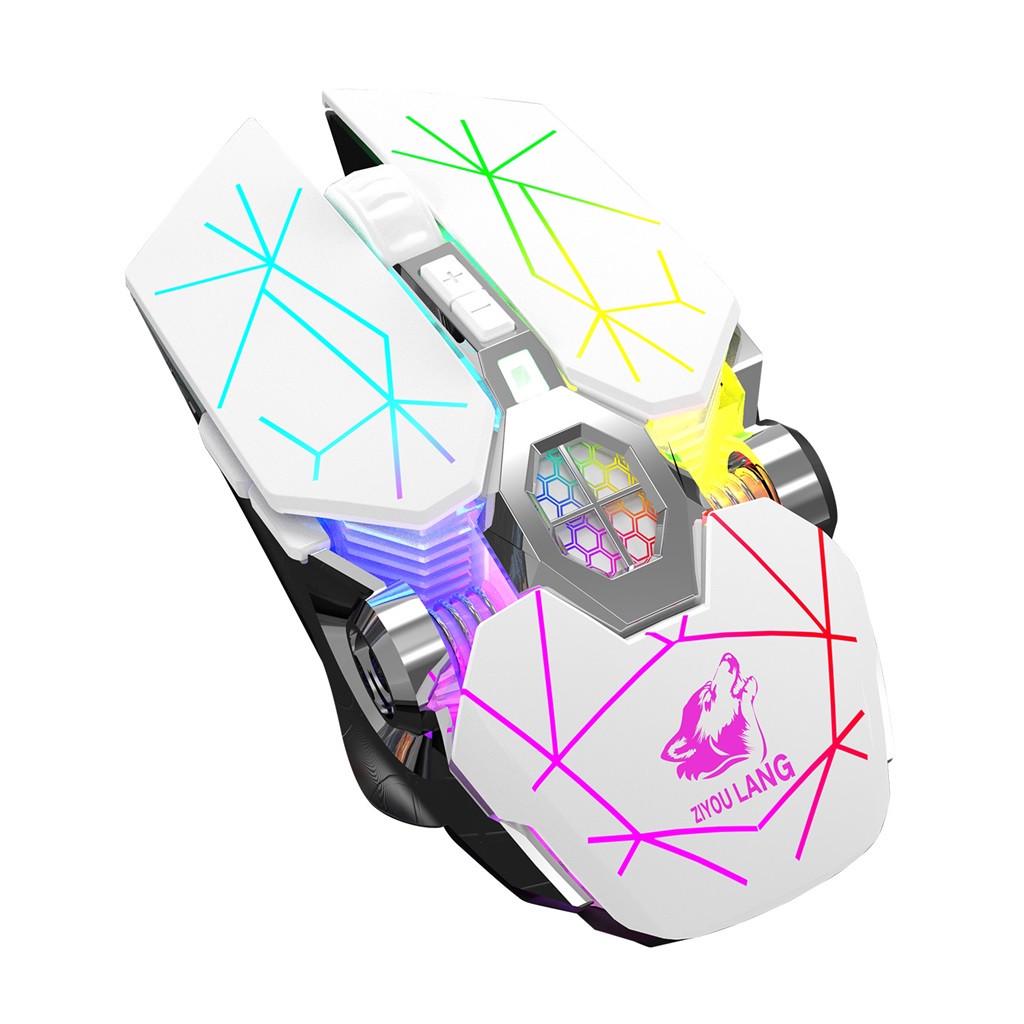 JM Shop Wireless Rechargeable Game Mouse Mute Liquid-cooled Shining Mechanical Mice