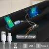 Leather Gas Lift Storage Bed with USB Type C Charging Music Sync LED Lights Queen Full Black White 300KG Capacity