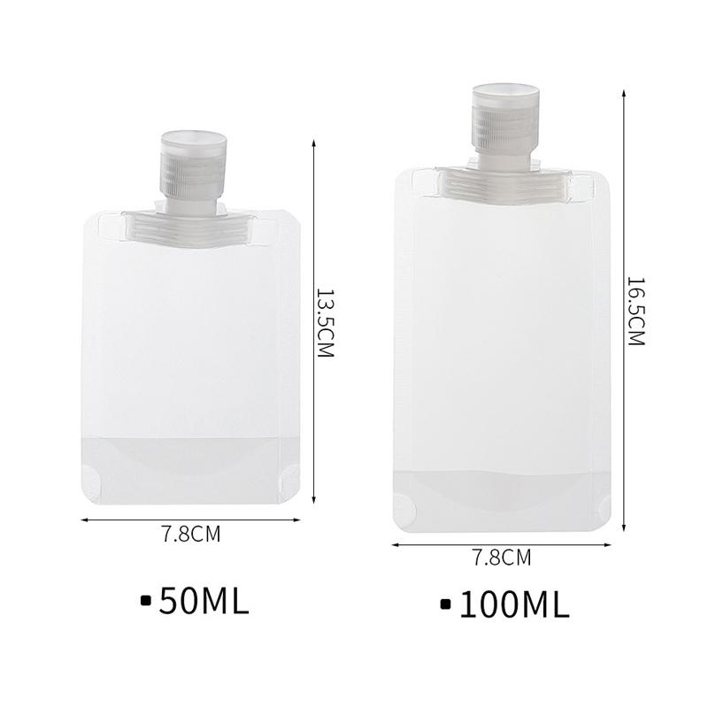 30/100 ml dávkovač lotion sáček Cestovní opakovaně použitelné sáčky Šampon Tekutý nepropustný znovu plnitelný kosmetický obal Skladovací nádoba