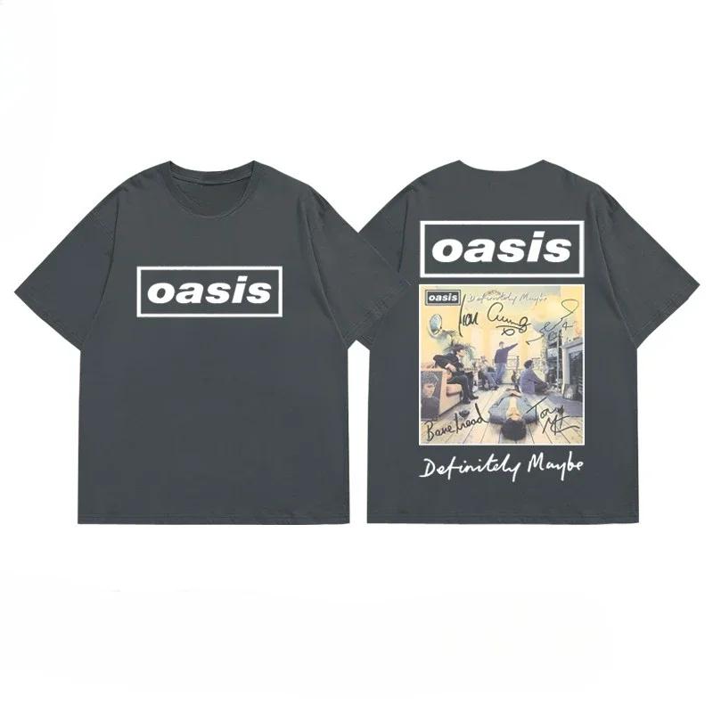 

2025 Popular New Style Ins BritishRock Band Oasis Street Shoulder Loose T-shirt for Men and Women The Same Four Season One Piece 4XL