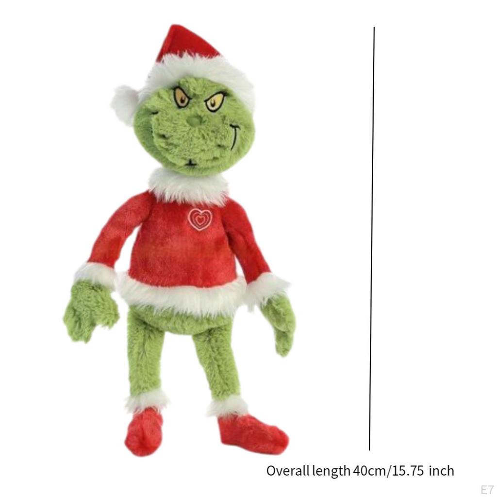 Stuffed Grinch Plush Toy Gift for Boys Girls Party Favor Christmas