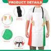 Italian Flag Apron and Chef Hat Set, Waterproof Cooking Apron for Women and Men, Pizza Chef Costume with 2 Pockets for Baking, Kitchen and Italian