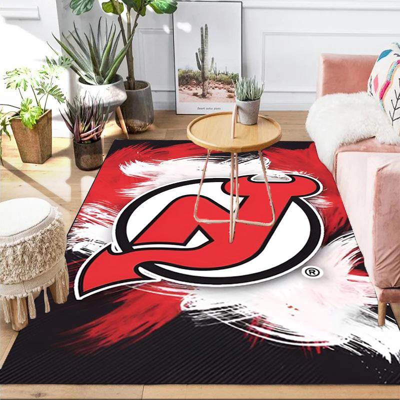 Jersey Devils Logo Area Rug Suitable for Indoor And Outdoor,Carpets for Kitchens, Homes, Offices, Living Rooms,Home Decor,Christmas Gift