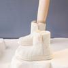 Women's 2024 Winter Outdoor Snow Boots: New Plus Velvet, Cotton, Large Size, Front Zipper