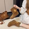 Mode 2025 Neue Damen Einfache Stilvolle und Bequeme Hochwertige Luxus Einfache Moderne Stiefel Neue Flache Sohle Vielseitige Kurze Stiefel