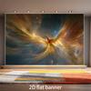 Mythical Dragon Under Full Moon Tapestry: Dramatic Night Sky-Themed Wall Hanging for Home Decor