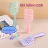 Compact Fluffy Massage Comb with Cleaning Claw - Long Handle for Hair Styling and Care