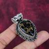 Copper Black Tourmaline Handmade Gemstone Pendant, 925 Solid Sterling Silver Pendant, Gift for Introverted