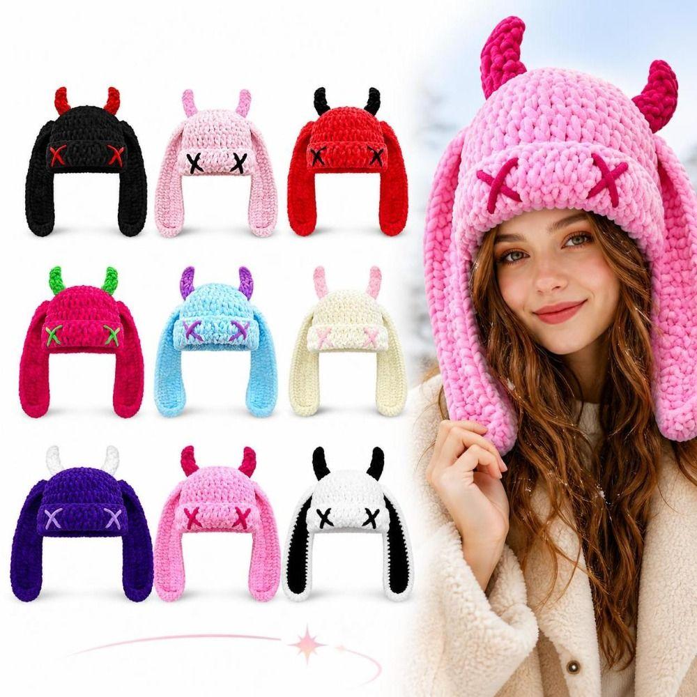 Thickened Women's Warm Knitted Hat Soft Warm Warm Windproof Cap For Women
