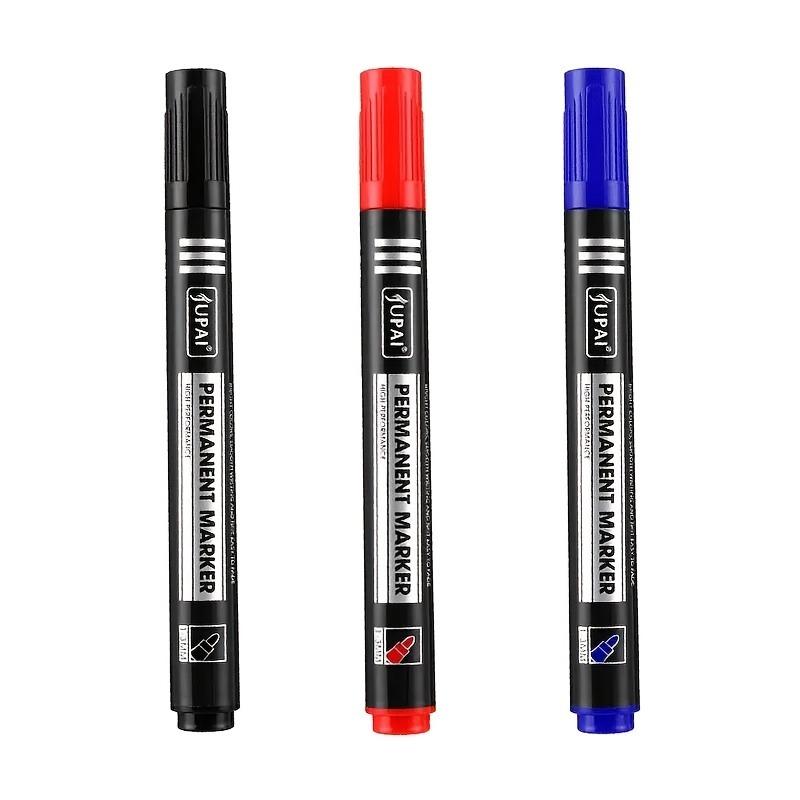 Three color oil-based permanent marker pen