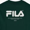 FILA T Shirts Unisex Dark Green Crew Neck Moderate Straight Fit FS2RSH2103XDGR