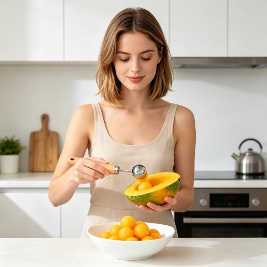 Watermelon Cutter Stainless Steel Fruit Slicer Multipurpose Kitchen Tool for Watermelon Mango Pineapple Cantaloupe
