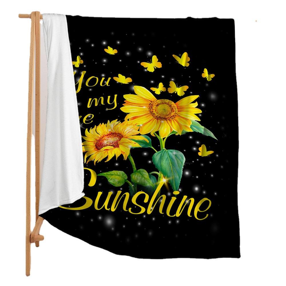Ebay Blanket Sunflower Flannel Blanket Cover Blanket Single Layer European And American Size
