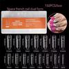 150pcs/box Long Almond Clear Plastic Nails Full Cover Stiletto Pointy False Tips Artificial Acrylic Nail Tips For Nail Salon