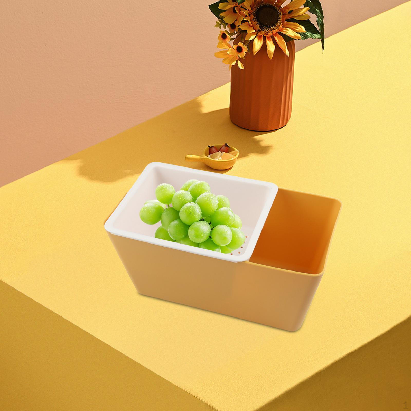 Food Storage Organizer Double Layer Snack Box Detachable Modern Nonslip Bottom Creative