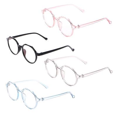 Anti-Blu-ray flat glasses literary retro trend personality no degree bright black silver
