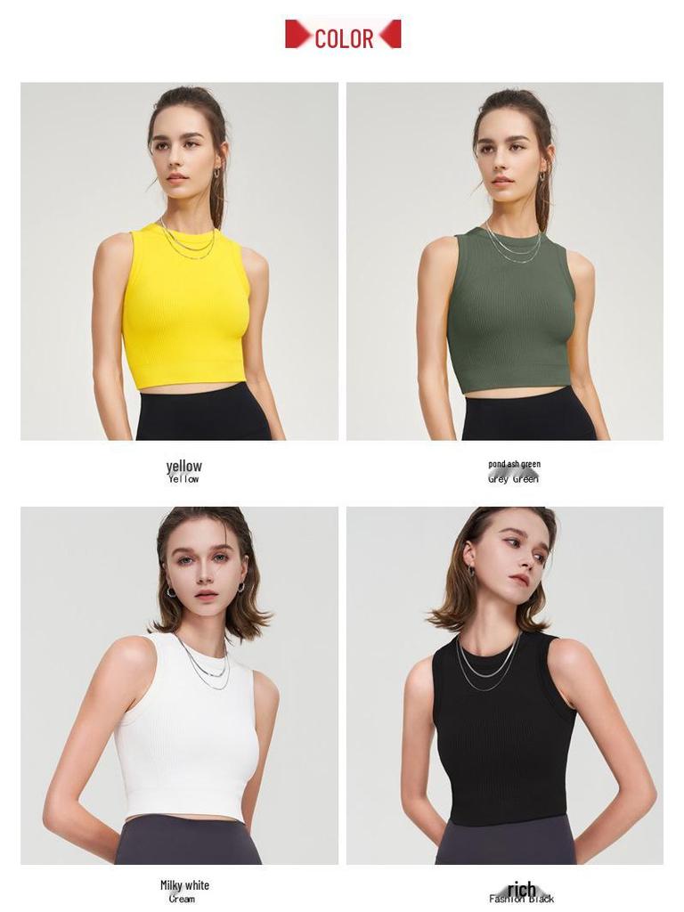 Sömlös Stötdämpande Tränings- och Yogatopp med Integrerad Kupa - 2025 Kollektion