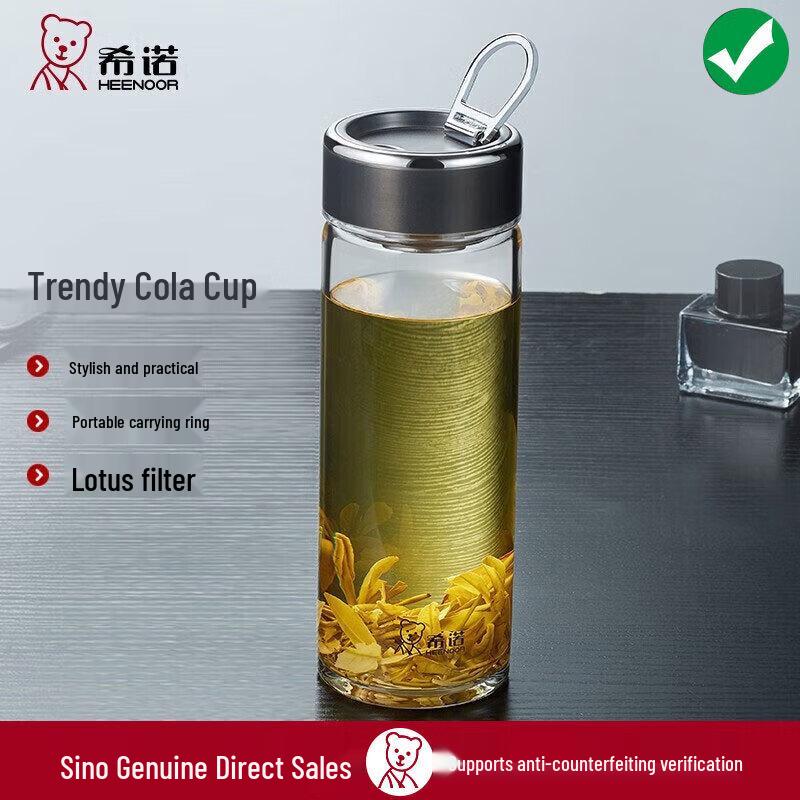 Heenoor Single-Layer Portable Glass Cup