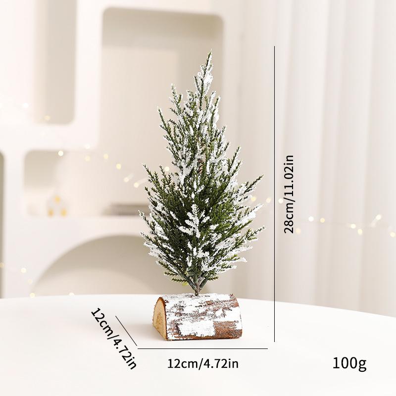 

Новое настольное украшение в виде рождественской елки, украшение рождественской сцены, елка с красными плодами, пластиковый горшок, украшение для рождественской елки