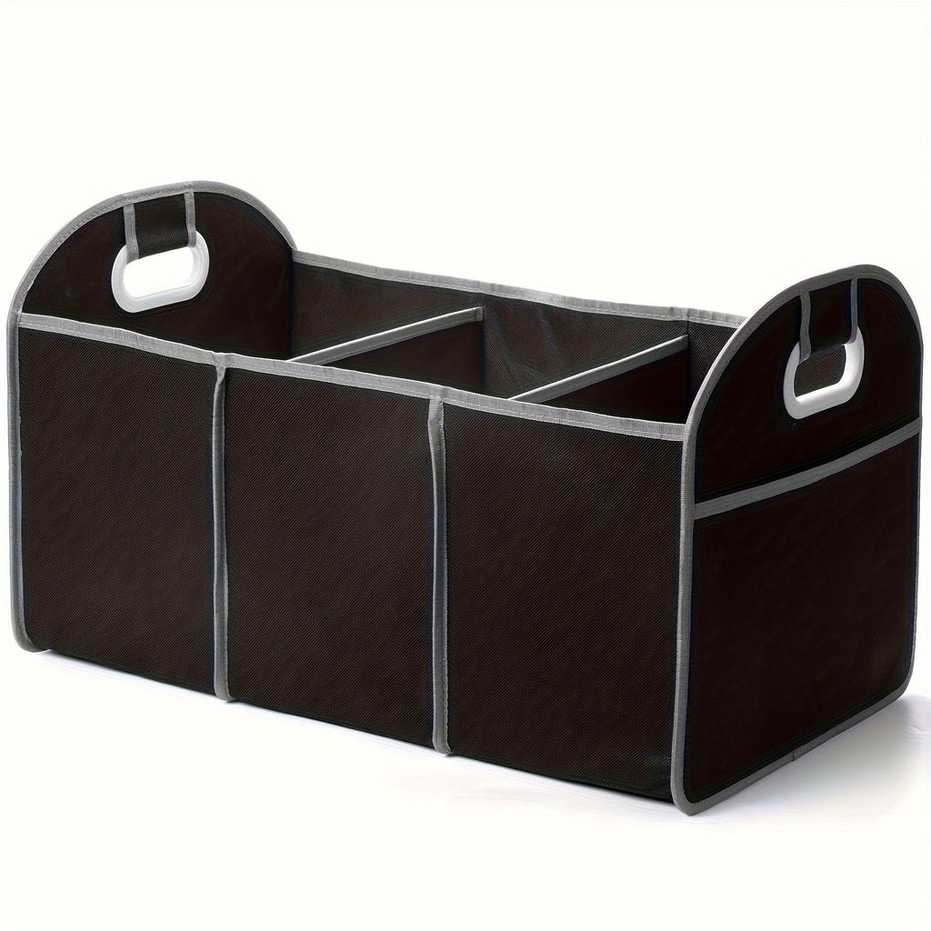 Car Versatile Canvas Car Trunk Organizer Foldable Storage Box for Vehicle Essentials Waterproof Durable Design for SUV Trucks