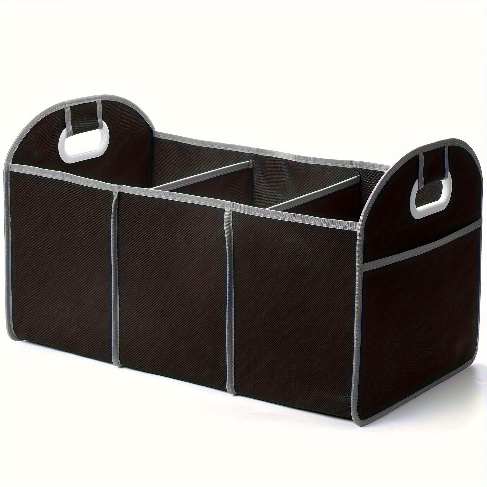 

Car Versatile Canvas Car Trunk Organizer Foldable Storage Box for Vehicle Essentials Waterproof Durable Design for SUV Trucks чёрный