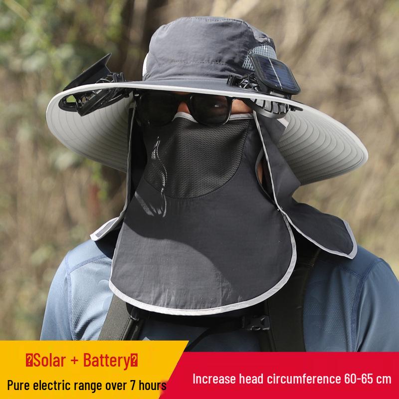 Men's Outdoor Solar-Powered Cooling Fan Hat
