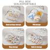 Portable 4/6 Grid Medicine Box Water Ripple Mini Sealed Plastic Travel Carrying Medicine Packaging Organizer for Travel