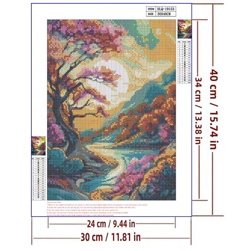 5d DIY Diamond Painting Cross Stitch Color Abstract Scenery Diamond Embroidery Mosaic Home Decor