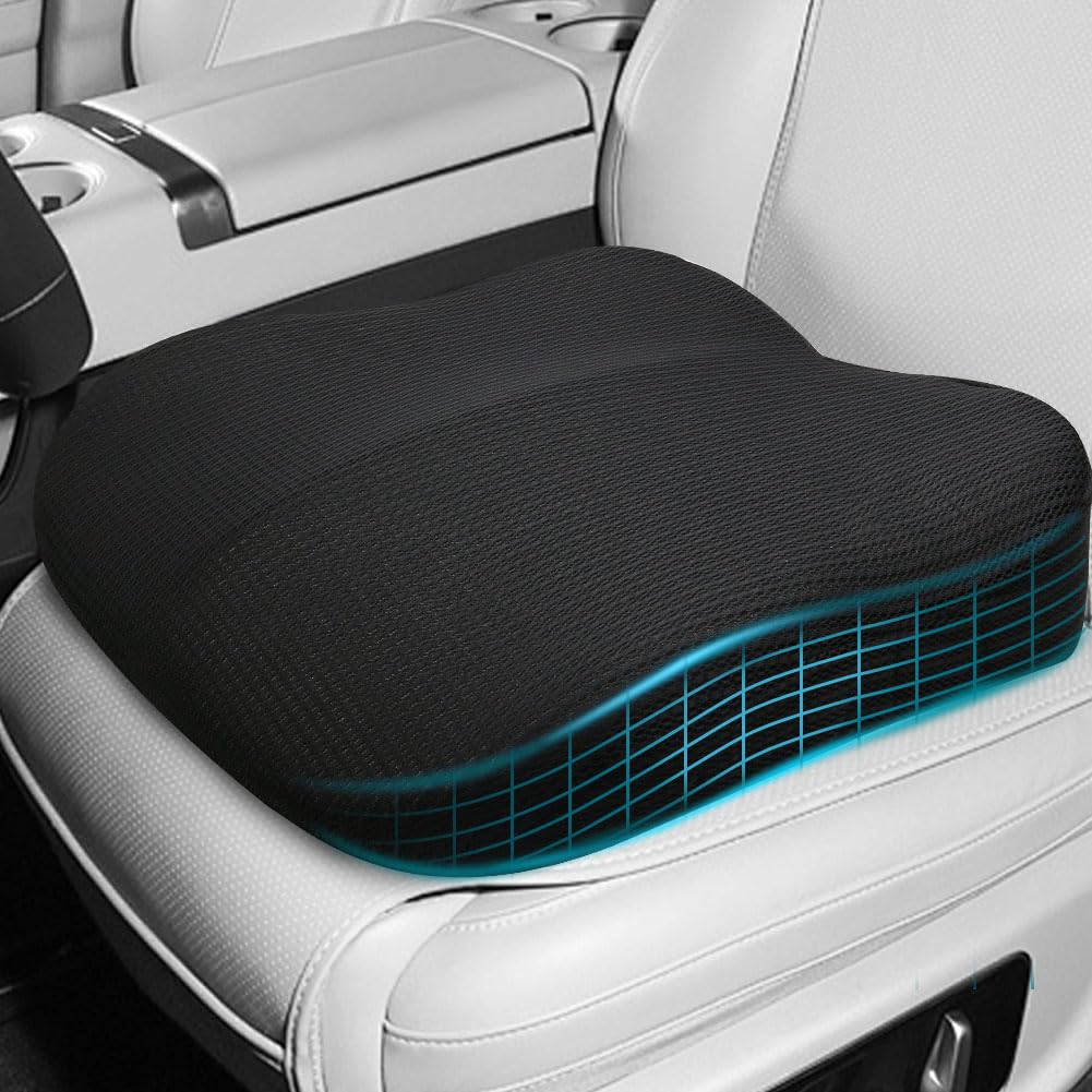 

Thick cushion for and car Comfortable and comfortable for your Memory foam cushion for posture Ideal for office and chairs, cushions, seats. buttocks. чёрный