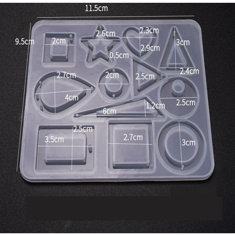 Transparente Silikonform aus getrocknetem Blumenharz, dekoratives Basteln, DIY-Anhänger-Ohrring-Form