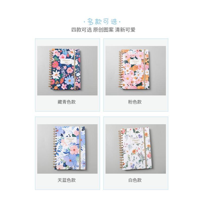 Portable Double Coil Business Schedule Daily Notebook Planner For Office Work