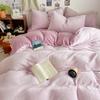Pink Thick Milk Velvet Duvet Cover, Autumn and Winter Warm Comforter Cover, Reversible Soft Solid Color Bedding Quilt Covers 1pc